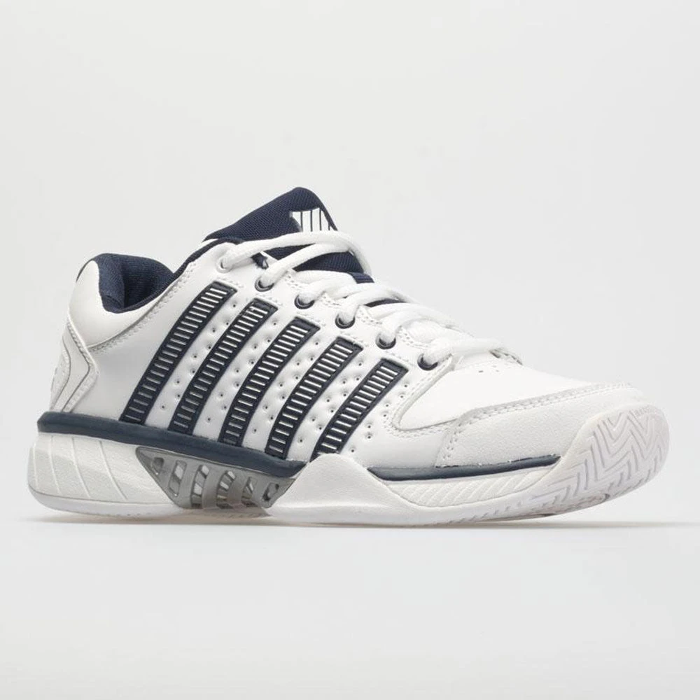 K-Swiss Hypercourt Express Leather Men's White/Navy/Silver 7 K-Swiss Hypercourt Express Leather Men's White/Navy/Silver - Image 5