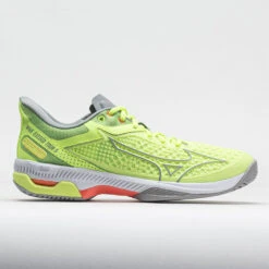 New Products 21 Mizuno Wave Exceed Tour 5 AC Women's Neo Lime/Ultimate Gray