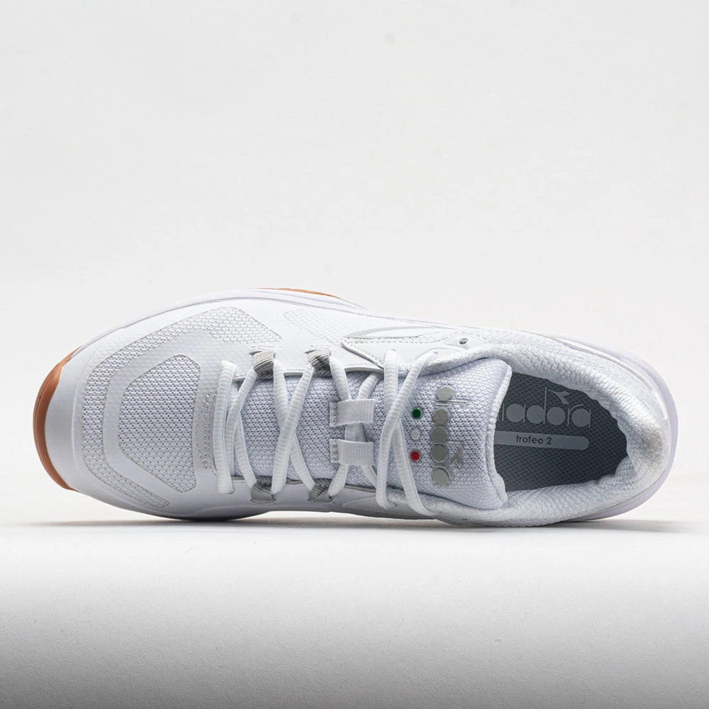 Diadora Trofeo 2 Indoor Men's White/Silver 5 Diadora Trofeo 2 Indoor Men's White/Silver - Image 3