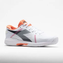 Diadora Trofeo AG Pickleball Women's White/Black/Vermillion Orange -K-Swiss || Fila || ADIDAS Sales 370024 5