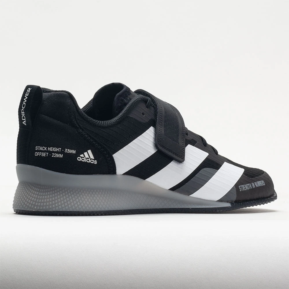 Adidas Adipower III Men's Black/White/Grey 8 Adidas Adipower III Men's Black/White/Grey - Image 6