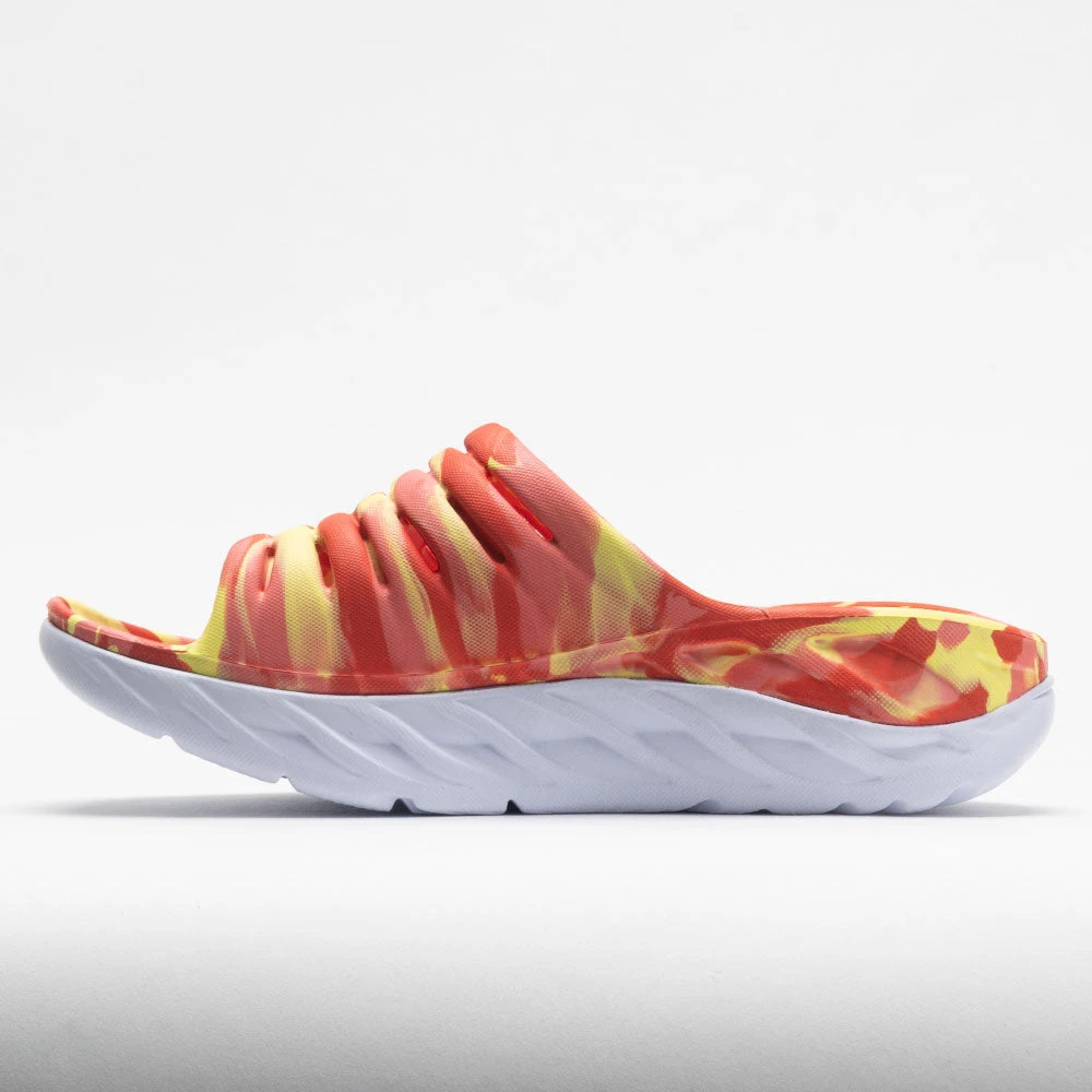 HOKA Ora Recovery Slide Swirl Unisex Yellow Pear/Fiesta 5 HOKA Ora Recovery Slide Swirl Unisex Yellow Pear/Fiesta - Image 3